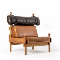 Chaises d'appoint de style médiéval Mobilier rétro en bois massif Chaise longue en cuir rembourré d'usine Fauteuil de salon