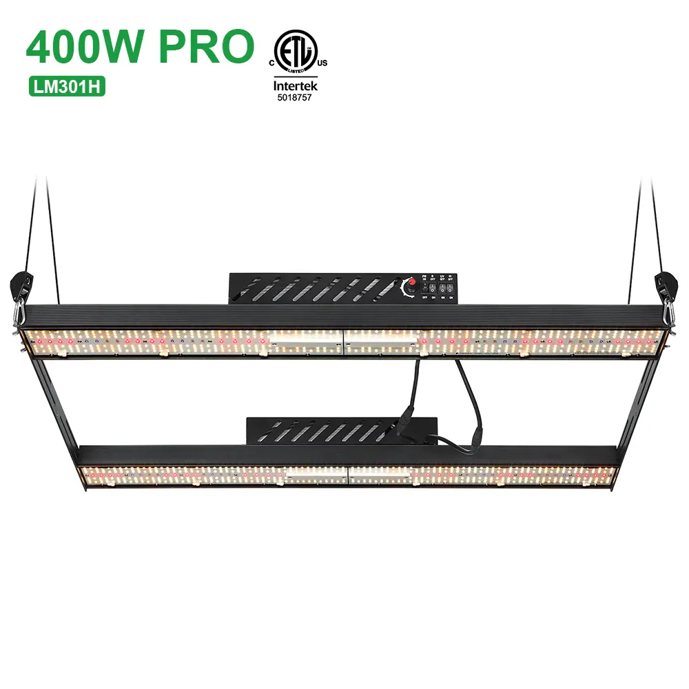 Logo In ODM Cao Ppfd Dọc Farming Plant Strip 400 Watt Samsung 301H Ir Uv Dimming Farming Full Spectrum Grow Light