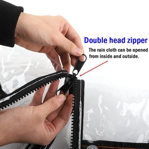 Bâche extérieure en vinyle transparent avec fermeture à glissière Patio <span class=keywords><strong>Pergola</strong></span> Bâche Rideau avec verrouillage torsadé <span class=keywords><strong>Toile</strong></span> transparente robuste - Product Image 4