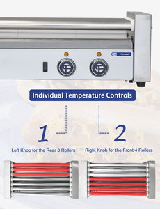 Furnotel Commercial Electric Hot Dog Roller Grill Machine for <strong>Snack</strong> <strong>Bar</strong> - Product Image 5