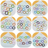 Porte-clés mignon en métal émaillé, mousquetons ronds, fermoirs à ressort en forme de cœur, fermoirs à ressort Shiduomei Love Key pour la fabrication de colliers