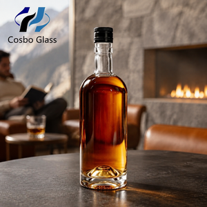Klare Glasflasche 500ml 750ml Whiskey XO Glasflasche 700ml 750ml Wodka Gin Likör Spirituosen Glasflasche mit Schraubverschlüssen - Product Image 2