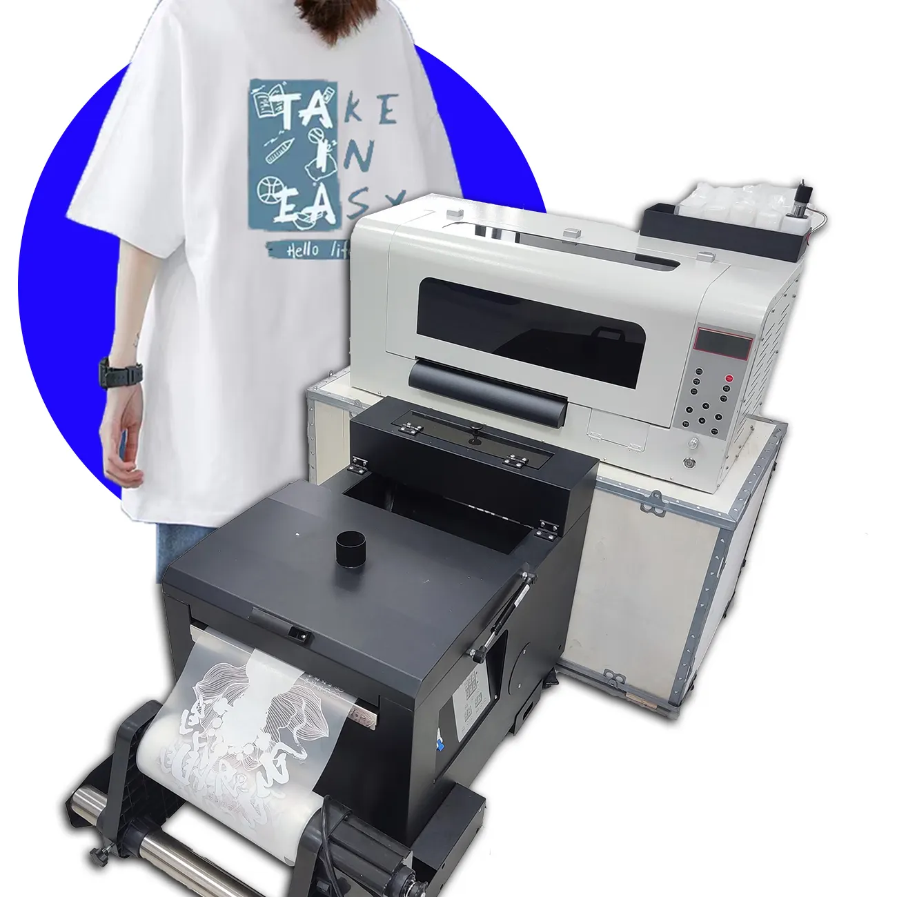 A3 dtf printer price dual xp600 dtf printer a3 powder shaker oven machine digital printer