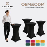 Nappe en polyester personnalisée en usine, extensible en spandex, pour table de cocktail de mariage, pour événements de Noël