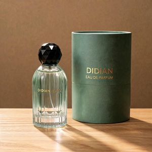 Nuevo Producto: Botella de Perfume con Rayas Verticales Cilíndricas de 100 ml, Botella de Perfume Vacía de Diseño en Vidrio con Paquete de Regalo - Product Image 1