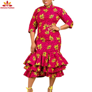 Robe traditionnelle <span class=keywords><strong>africaine</strong></span> pour femme, en tissu imprimé ciré, grande taille, prix en gros, Offre Spéciale - Product Image 3