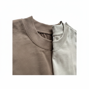 Vente chaude 100% coton biologique hommes de luxe T-shirts de haute qualité 350 grammes col épais DTG blanc Hip Hop plaine t-shirt tricoté - Product Image 1