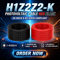 Cable Solar de Alto Voltaje H1Z2Z2-K 1500V, IP68, Libre de Halógenos, para Cableado de Módulo a Módulo, Cable Fotovoltaico de CC