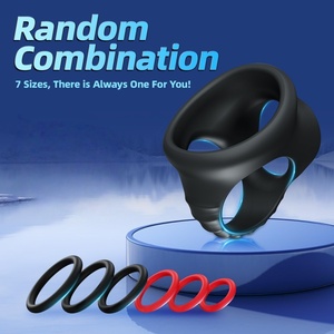 Top Suppliers Triple Lock Precision Ring <b>Vibrating</b> Delay Stimulation Ring Male Erection Aid Ring Men's Sex Toys - Product Image 5