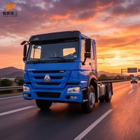 Truk Berat H OWO 2023 371hp 380Hp Berbagai Merek Traktor Kepala Trailer Kendaraan Otomatis Weichai Suspensi Udara 4x2