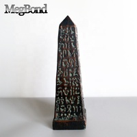 Figurine d'obélisque égyptien en métal, technique de moulage, pour décoration de table