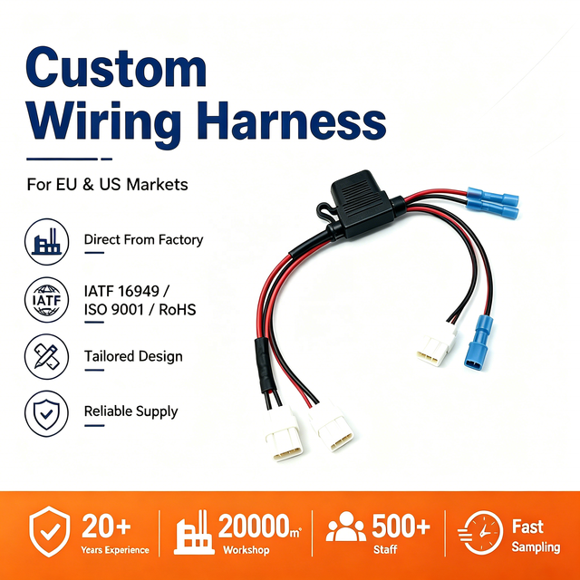 UL1015 16AWG Mini Automotive Fuse Holder Wiring Harness PTFE PVC Rubber Insulated Wire for Electronics and Computer Equipment