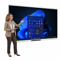 Tableau blanc interactif intelligent 75 pouces 4K LED avec écran tactile, compatible OPS, Android, Windows, stylo et doigt, pour réunions et conférences