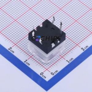 K6-6279D-02 Tactile Switch Through hole Component (THT)-6P,12x12mm Switch 2.5N Through Hole 12mm 12mm - Product Image 2