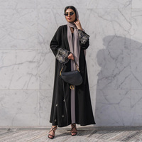Abaya Fabricant Vêtement Islamique Musulman Dubai Abaya Noire Avec Broderie
