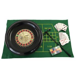 Ensemble de jeu de casino pour enfants : <span class=keywords><strong>Roulette</strong></span> et Poker, 60 jetons de poker, nappe de table et 5 dés, jeu de société familial - Product Image 1