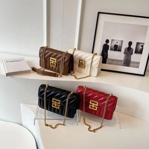 Sacs à main de créateurs tendance 2026 en cuir PU, pochette élégante, sac bandoulière à chaîne, petit sac à rabat, sacs à main de créateurs pour femmes - Product Image 2