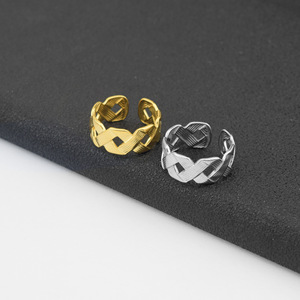 Best Sales Minimalist Popular Design Gold Silver Plated Stainless Steel <b>Ring</b> Fashion Unisex's <b>Adjustable</b> <b>Rings</b> Wholesale Jewelry - Product Image 4
