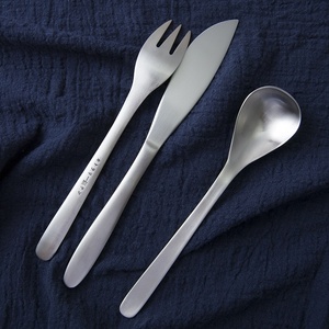 Nhà hàng Nhật Bản Matte 304 thép không gỉ dao kéo thực tế sử dụng nhà liễu bít tết dao nĩa muỗng phong cách Nhật Bản - Product Image 2