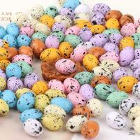 Décoration de couronne de Pâques DIY : Œufs de pigeon tachetés en résine, accessoires de simulation d'œufs de pigeon, ensemble de jouets et accessoires pour œufs de Pâques DIY