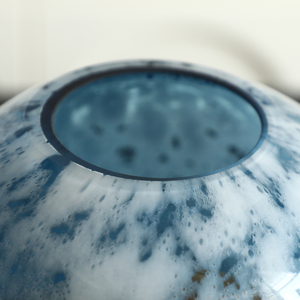 फ्लोलेंको रचनात्मक अमूर्त डिजाइन आधुनिक नीले पीले हस्तनिर्मित पर्यावरण अनुकूल ग्लास टेबलटॉप vases घर होटल की शादी के लिए - Product Image 3