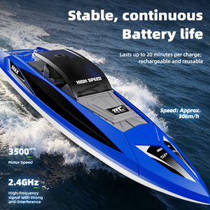 Nuevo LHD-891, Lancha RC de Alta Velocidad de 2.4GHz Anti-Interferencia, <span class=keywords><strong>30</strong></span> <span class=keywords><strong>Km</strong></span>/h, Motor Dual, Doble Hélice, con Caja de Regalo - Product Image 4