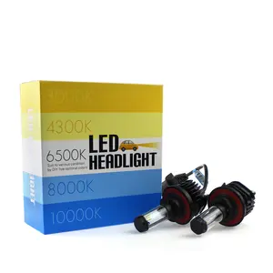 ไฟ LED หน้ารถยนต์3000K 4000K 8000K 10000K,ตัวเลือก5สี PHI-ZES ชิป YZ H4 H13 9004 9007