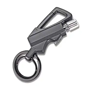 Flint Lighter Keyring Ring Gas Key Chain Lighter