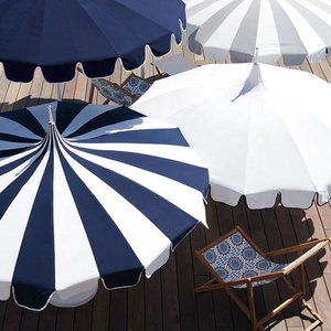Sombrilla de aluminio con estampado personalizado para exteriores, <span class=keywords><strong>parasol</strong></span> grande con flecos para jardín, sombrilla a rayas de lujo para playa, Pagoda, Patio, venta al por mayor - Product Image 1