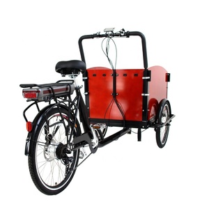 Bicicleta holandesa eléctrica Enduro Camper Ebike 3 ruedas bicicleta de carga familiar <span class=keywords><strong>Bakfiet</strong></span> remolque e-<span class=keywords><strong>cargo</strong></span> bicicleta tres ruedas adultos carga E triciclo - Product Image 4