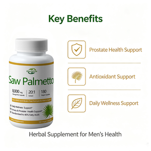 Capsules d'extrait de palmier nain OEM ODM en marque privée pour la santé masculine |   OEM ODM Marque Privée |   Acides gras 45% | Certifié GMP - Product Image 3