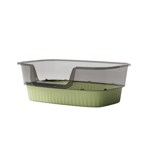 Extra Large <strong>Cat</strong> Litter <strong>Box</strong> with High Fence Semi-Enclosed Open Design Anti-Splash Features <strong>Plastic</strong> <strong>Cat</strong> Toilet Accessory - Product Image 5