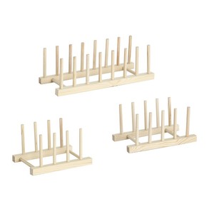 Wooden Cup And <b>Plate</b> <b>Rack</b> M Size Quick Dry Drain <b>Rack</b> For Kitchen Storage - Product Image 4