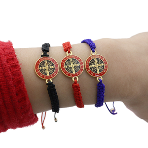 Braccialetto Croce di Gesù, Creativo con Perle <span class=keywords><strong>Rosario</strong></span> Texturizzate, Braccialetto Fai-da-Te Intrecciato a Mano, Braccialetto ITALIA - Product Image 1