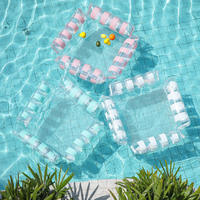 Hamac aquatique gonflable en PVC pour enfants, chaise longue flottante pour piscine et jeux de plage