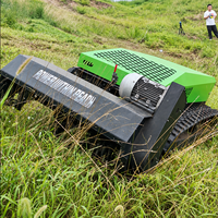 Tondeuse à chenilles télécommandée CE DD1000, débroussailleuse 1000 mm, machine agricole électrique hybride pour pente de 65 degrés
