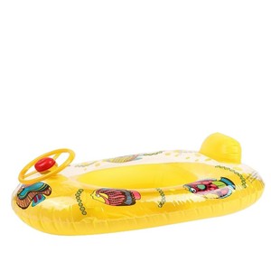 Anillo de natación inflable para niños, diseño de volante con forma de coche, patrón de dibujos animados, juguete acuático para jugar en la piscina - Product Image 5