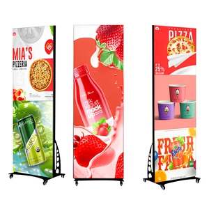 Afficheur LED mobile triple pliable COB P1.86 P1.53 P1.25 pour intérieur, 6401920 12801920, affichage numérique sur pied pour la publicité - Product Image 1