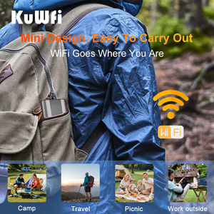 Wifi Nhà cung cấp giải pháp kuwfi BĂNG TẦN KÉP 4G + Thiết bị bỏ túi 6400mAh pin TS9 mcx mini di động 4G <span class=keywords><strong>router</strong></span> với chức năng đèn pin - Product Image 4