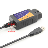 Escáner OBD2 ELM327 USB Modificado para Ford con Interruptor, Compatible con HS-CAN y MS-CAN, Chip PIC18F25K80 CH340 12