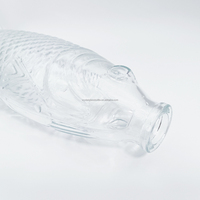 Bouteilles en verre en forme de poisson de 500 ml, bouteilles en verre de qualité supérieure pour les spiritueux, carafe en verre personnalisée pour le whisky, le brandy, la tequila, les spiritueux