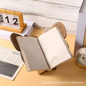 Creative <b>Wooden</b> <b>Butterfly</b> Bookshelf Solid Wood Desktop Reading Rack Retro Color Bookends For Home Kitchen Recipe Display - Product Image 3