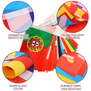 Flagnshow Pays Européens Chaîne Drapeau Étanche UE FA Cup Football Bunting Fanion Bannière <span class=keywords><strong>Euro</strong></span> Drapeau - Product Image 4