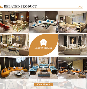 Sofá Seccional en Forma de L de Lujo Italiano, Moderno, de Materiales Mixtos, Cuero y Tela, Muebles para Sala de Estar, para Villa y Penthouse - Product Image 5