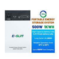 E-Sun All-in-One Solarstromsystem 500W 1kWh LiFePO4 Batterie Tragbare Energiespeicherstation für Outdoor-Camping und Heimgebrauch