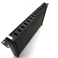 Panel Patch Fiber Optik 12 Port 1U 19 Inch dengan Pigtail Fiber Optik FTTH FDF 12C Rack ODF