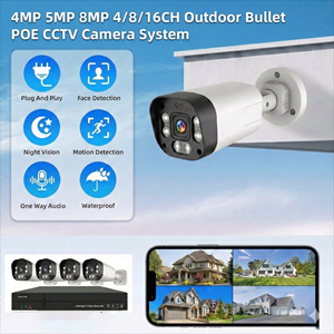 Sistema de Câmeras de Segurança HIKWIFI 4/8/16 CH Bullet Dome POE Gravador de Vídeo em Rede para Casa Sistema de Vigilância Sem Fio - Product Image 4