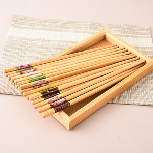 ตะเกียบไม้ไผ่ลายหินอ่อนห้าสีทรงกลมกันลื่นใช้ในบ้าน10คู่ - Product Image 2