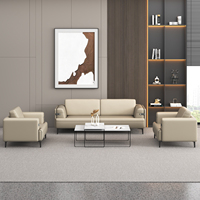 Canapé de bureau avec table basse, mobilier de réception pour hall d'entreprise, style moderne