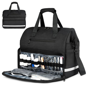 Sac médical grand format, résistant à l'eau, sacs de premiers secours avec de nombreuses poches, séparateurs amovibles, fond antidérapant, sac de santé, sac de médecin - Product Image 1